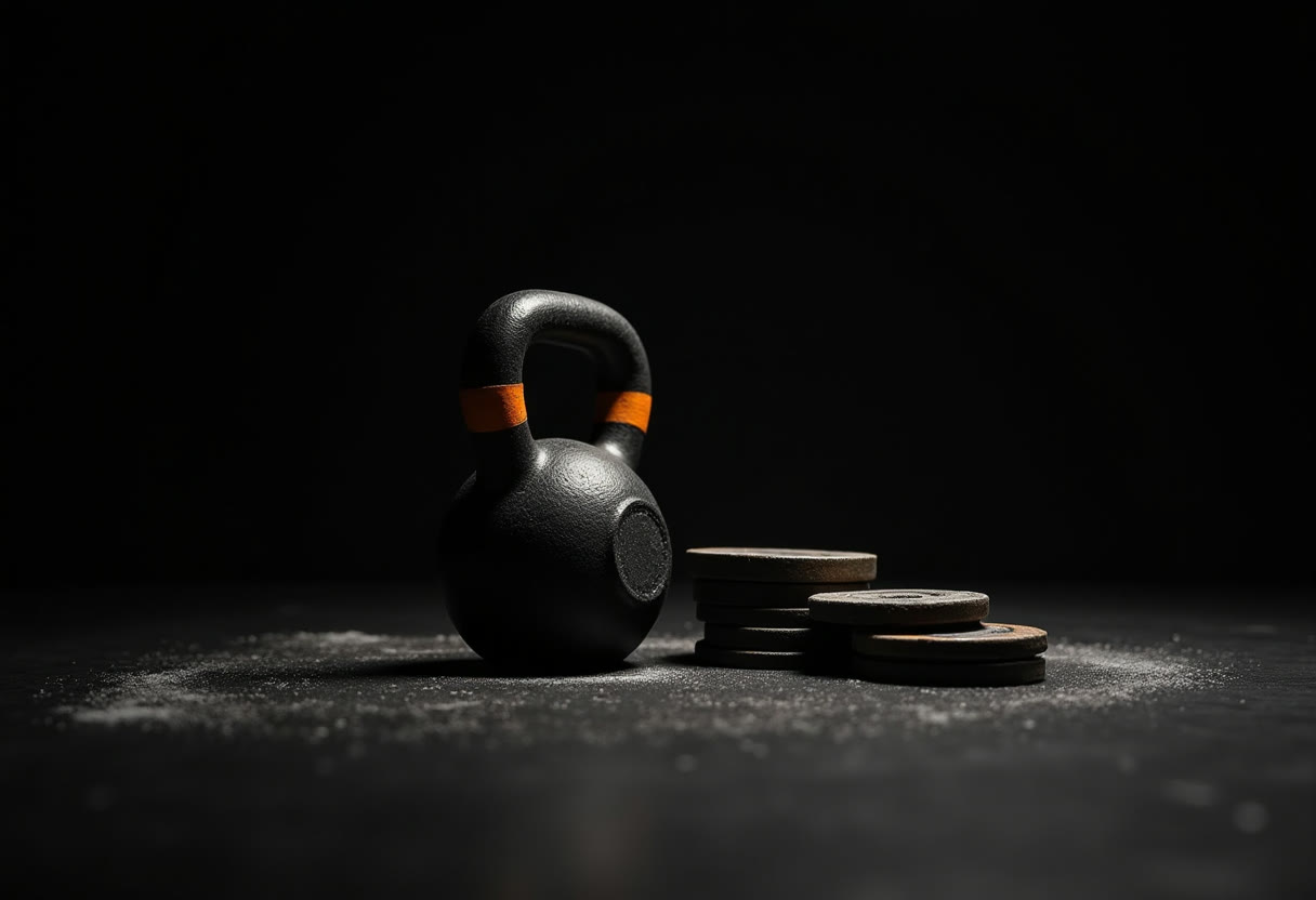 Kettlebell i talerze stalowe